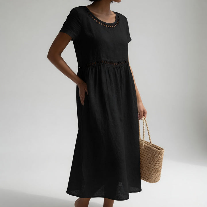 Rosalie — Embroidered Midi Dress