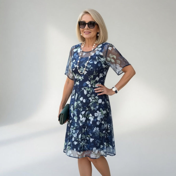 Wulfhilde | Floral chiffon dress