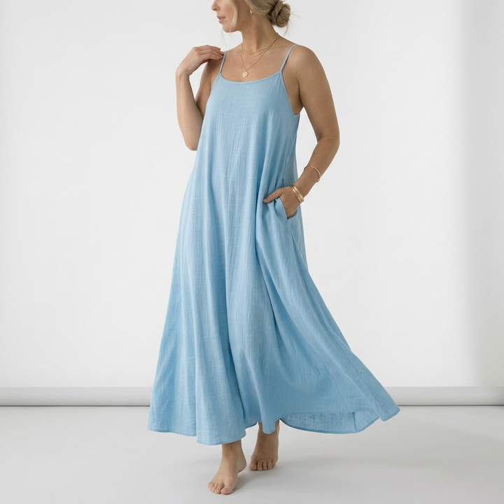 Dorsale™ — Backless Lace-Up Maxi Dress