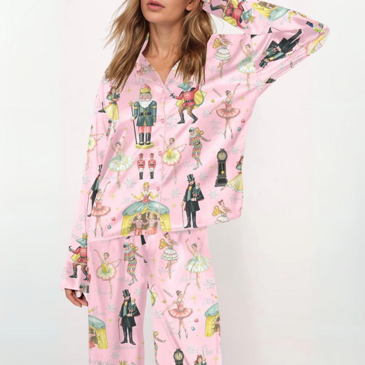 Sylvia | Casual Printed Button Down Top and Comfy Pajama