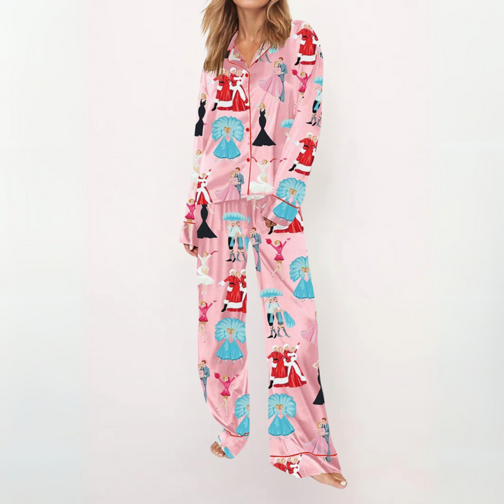 Sylvia | Casual Printed Button Down Top and Comfy Pajama