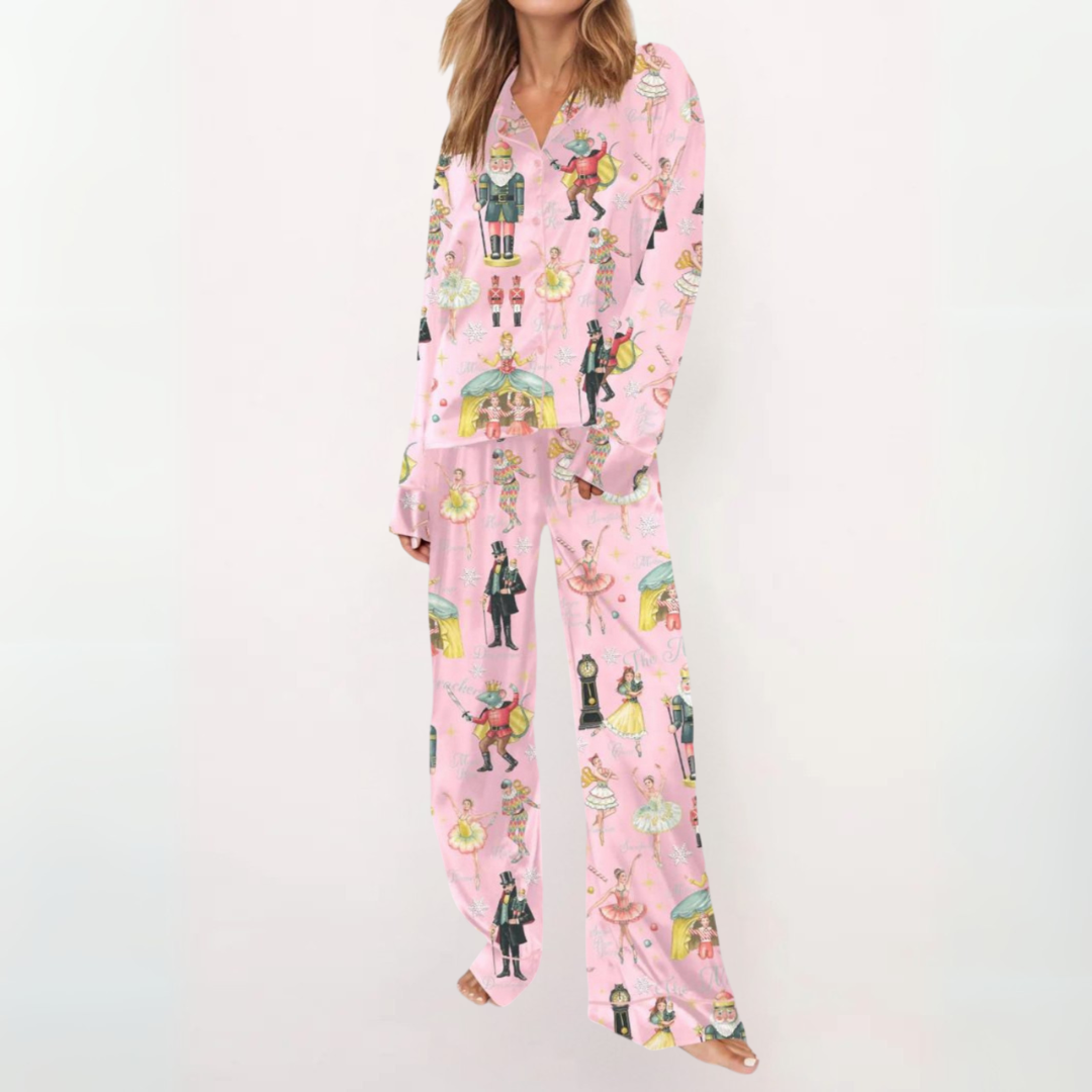 Sylvia | Casual Printed Button Down Top and Comfy Pajama