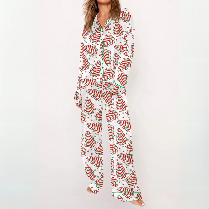 Sylvia | Casual Printed Button Down Top and Comfy Pajama