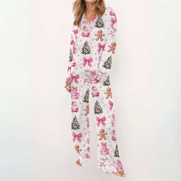 Sylvia | Casual Printed Button Down Top and Comfy Pajama