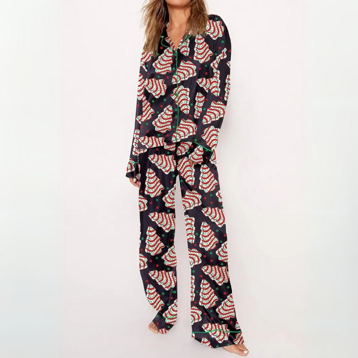 Sylvia | Casual Printed Button Down Top and Comfy Pajama