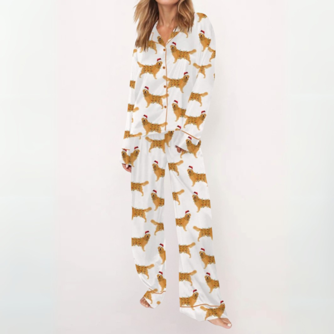 Sylvia | Casual Printed Button Down Top and Comfy Pajama
