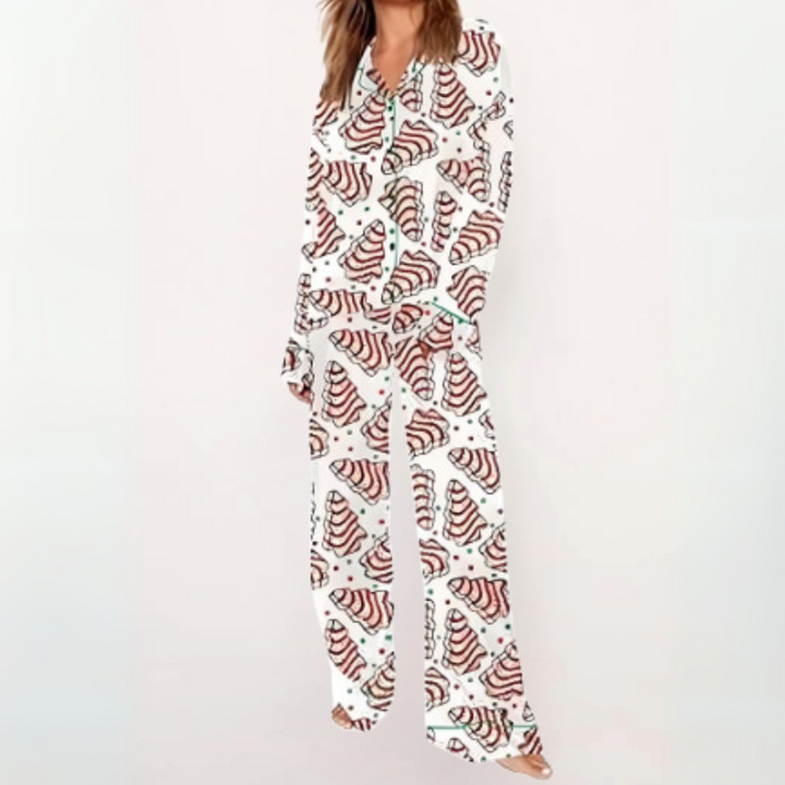 Sylvia | Casual Printed Button Down Top and Comfy Pajama