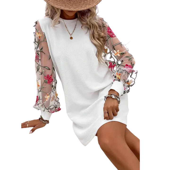 CELINE | Embroidered Floral Elegance Dress