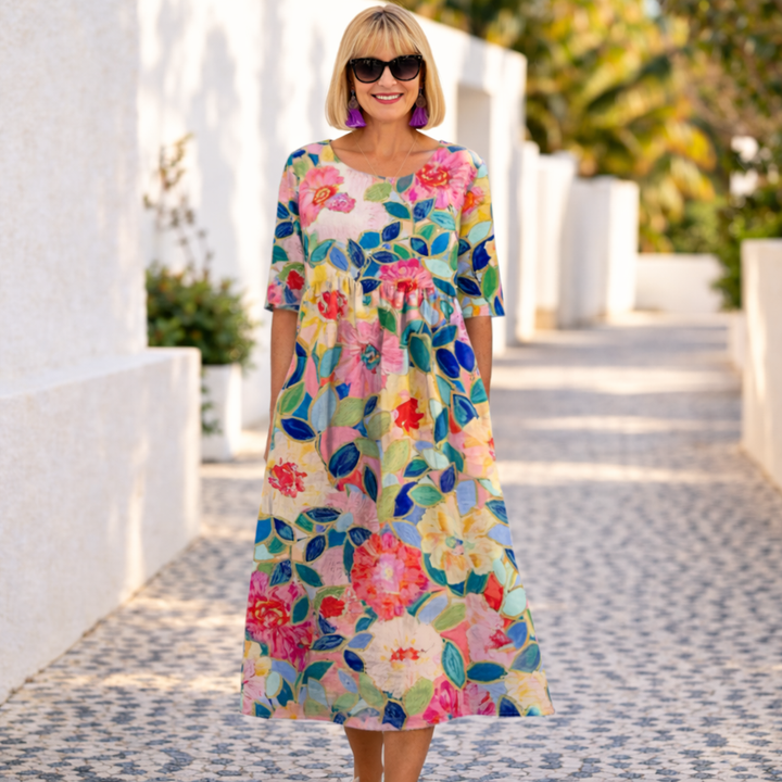 SUSAN | FLORAL DRESS WITH A SUMMER VIBE