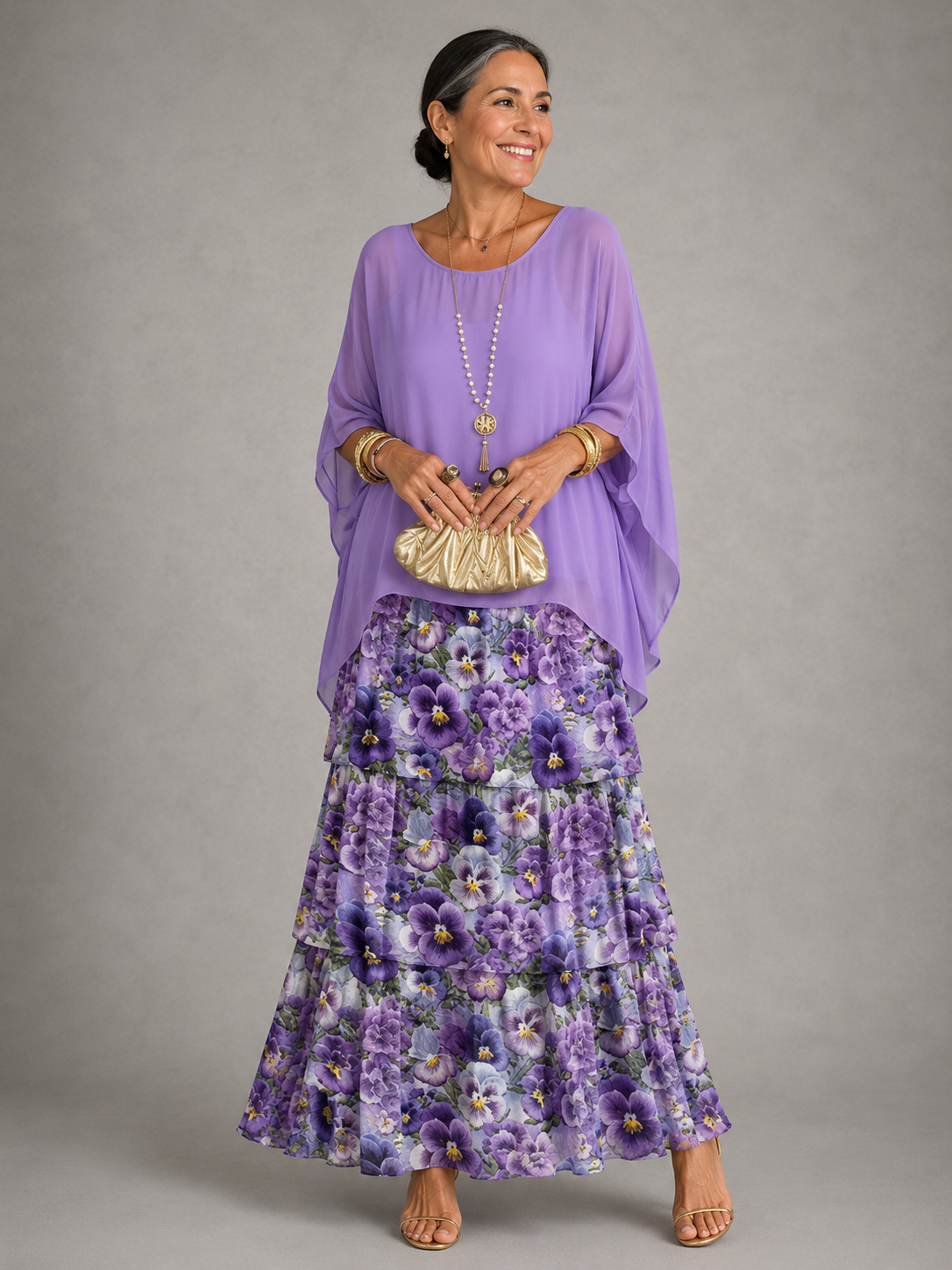 Purple with flowers / 20