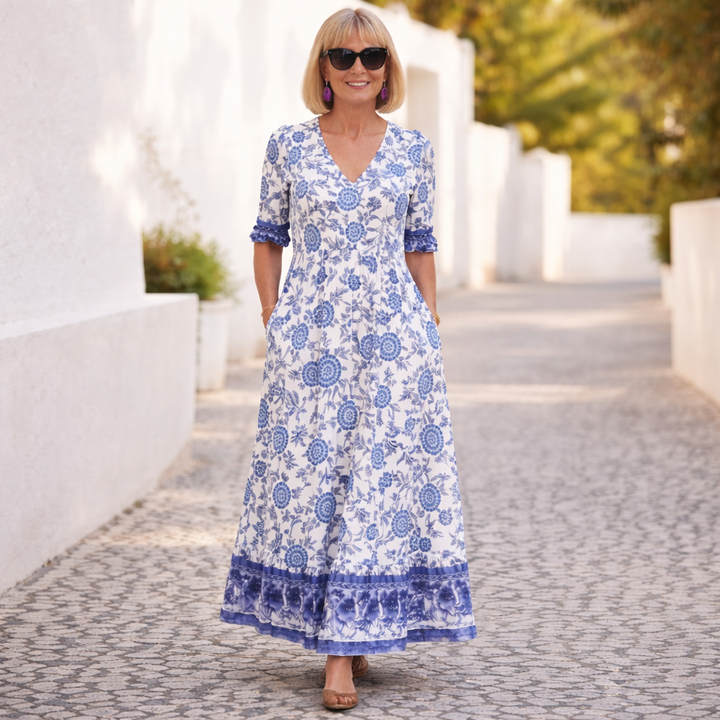 ELLY | ELEGANT FLORAL DRESS WITH A BREEZY VIBE