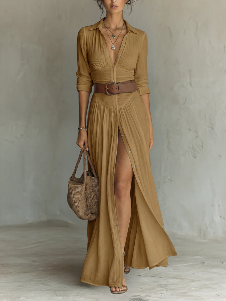 Katie | Pleated Long Maxi Dress