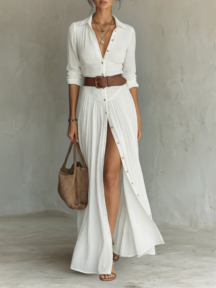 Katie | Pleated Long Maxi Dress