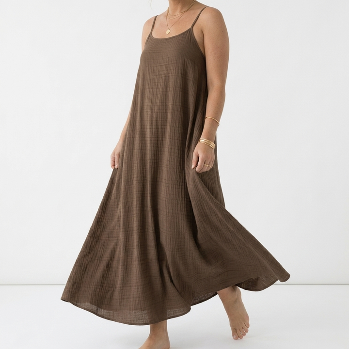 Dorsale™ — Backless Lace-Up Maxi Dress