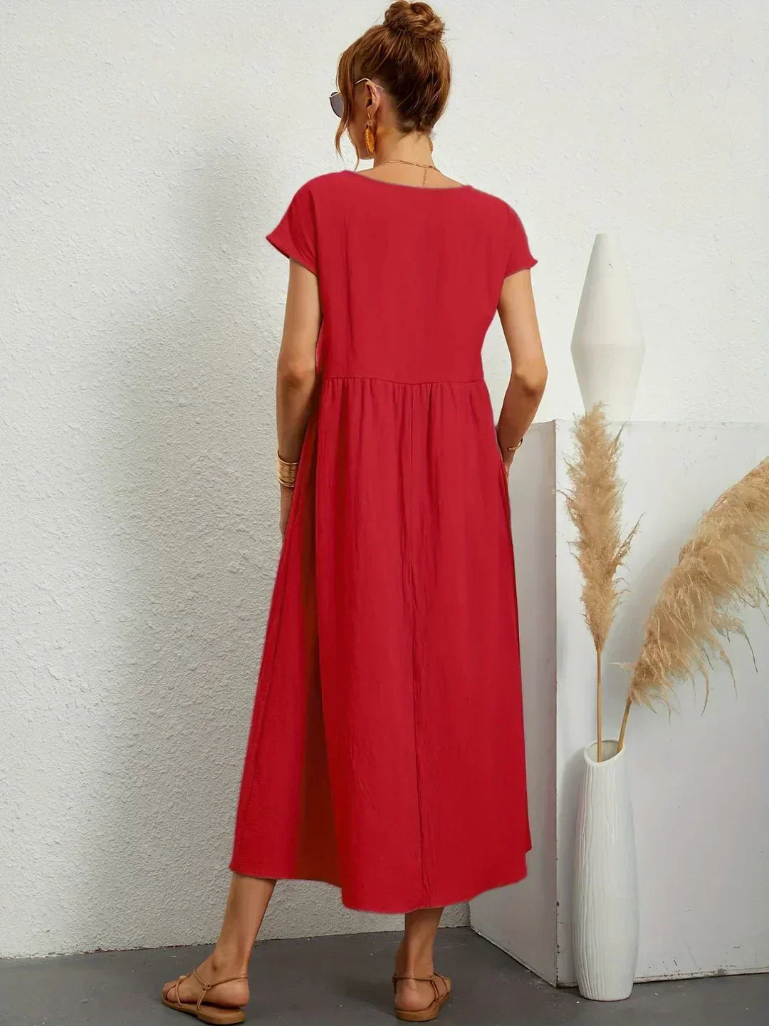 Gabriella | Comfortable Round Neck Maxi Dress