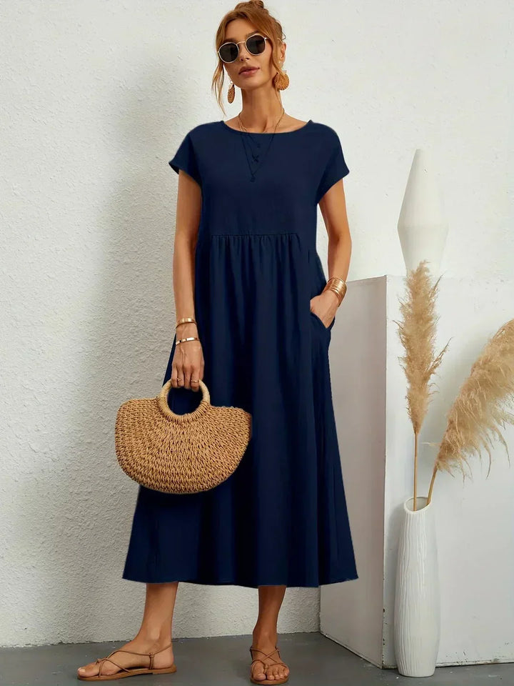 Gabriella | Comfortable Round Neck Maxi Dress