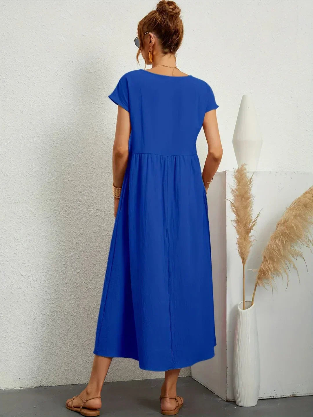 Gabriella | Comfortable Round Neck Maxi Dress
