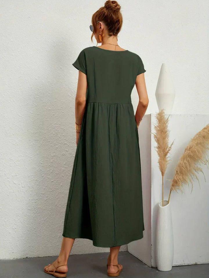 Gabriella | Comfortable Round Neck Maxi Dress