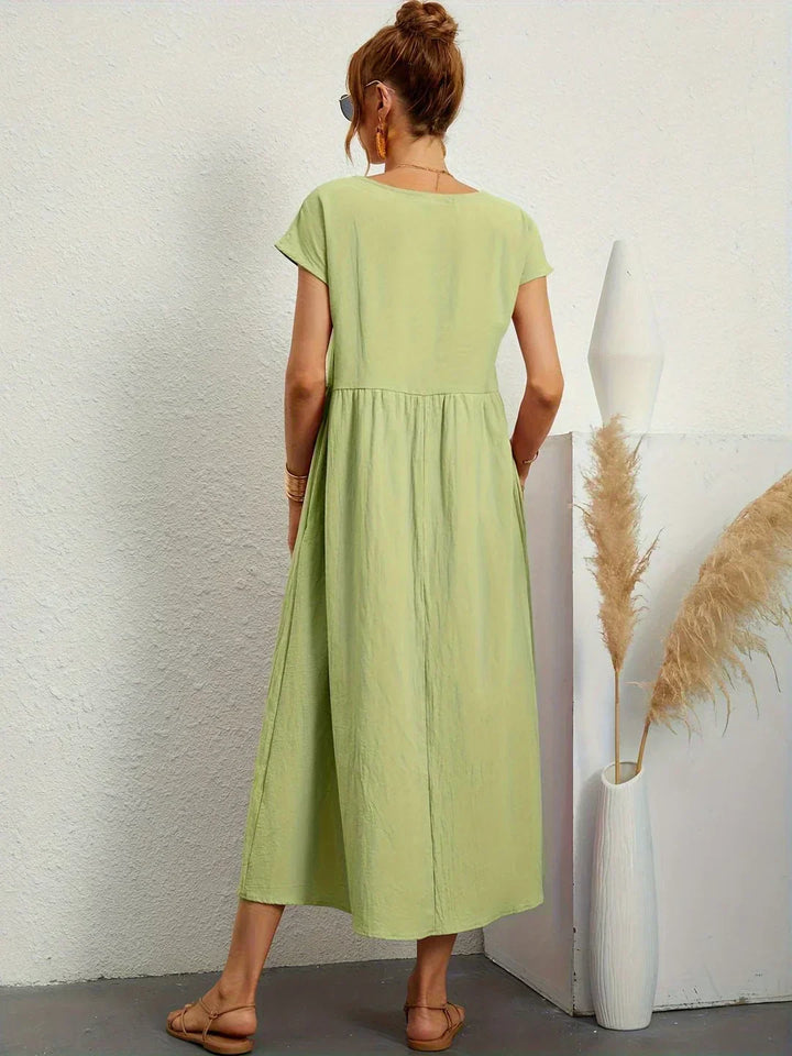 Gabriella | Comfortable Round Neck Maxi Dress