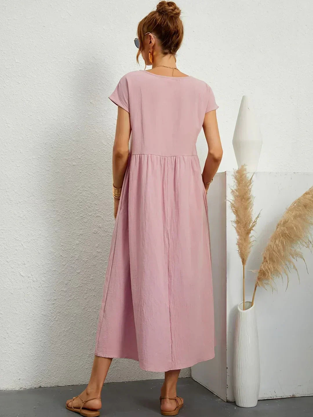 Gabriella | Comfortable Round Neck Maxi Dress