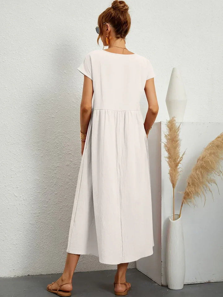 Gabriella | Comfortable Round Neck Maxi Dress