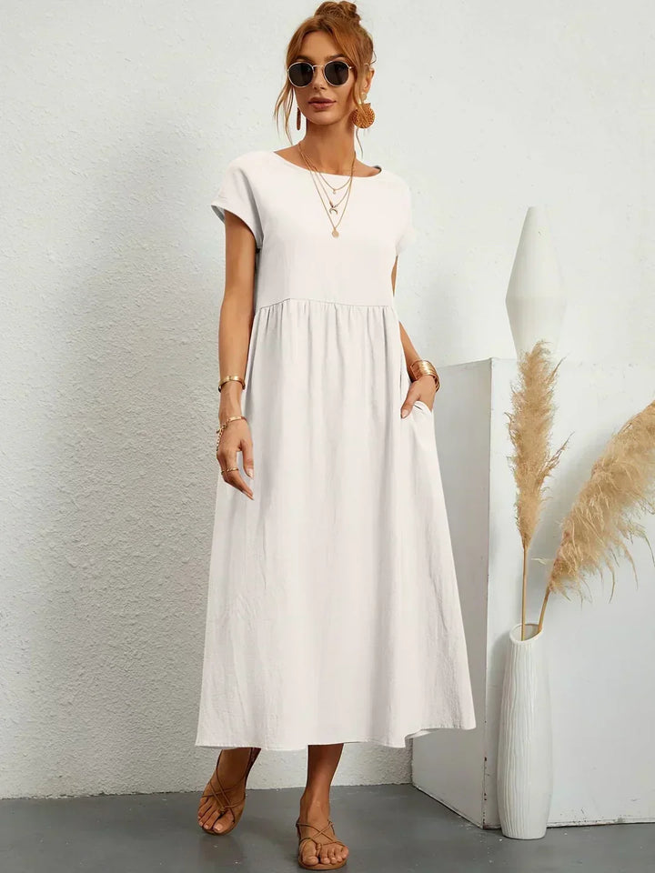 Gabriella | Comfortable Round Neck Maxi Dress