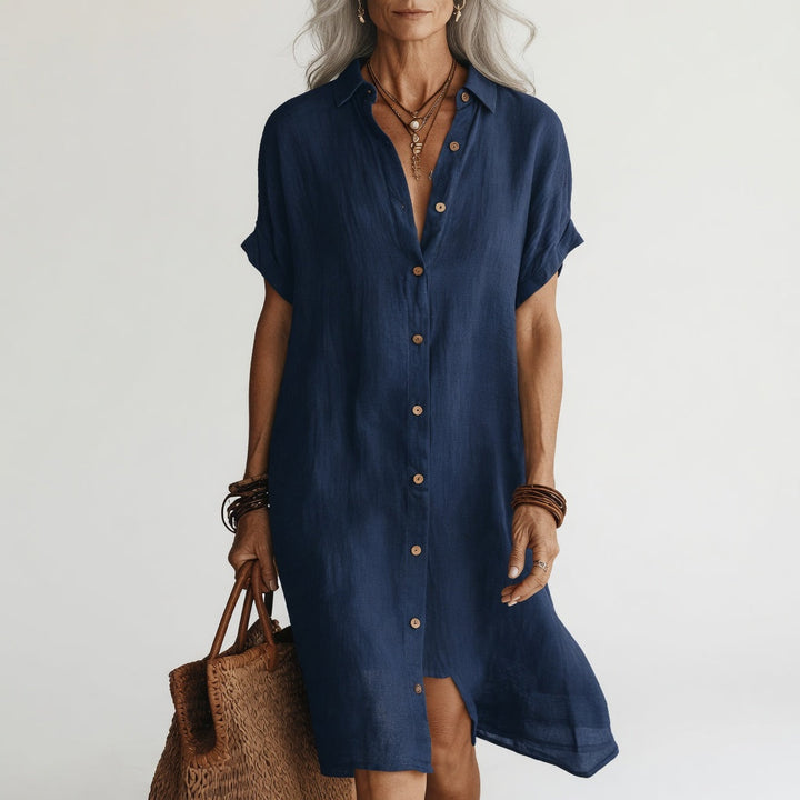 Evelyn™ | Premium Breathable Midi Shirt Dress
