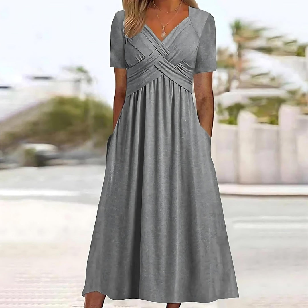 Isadora | Elegant A-Line Midi Dress