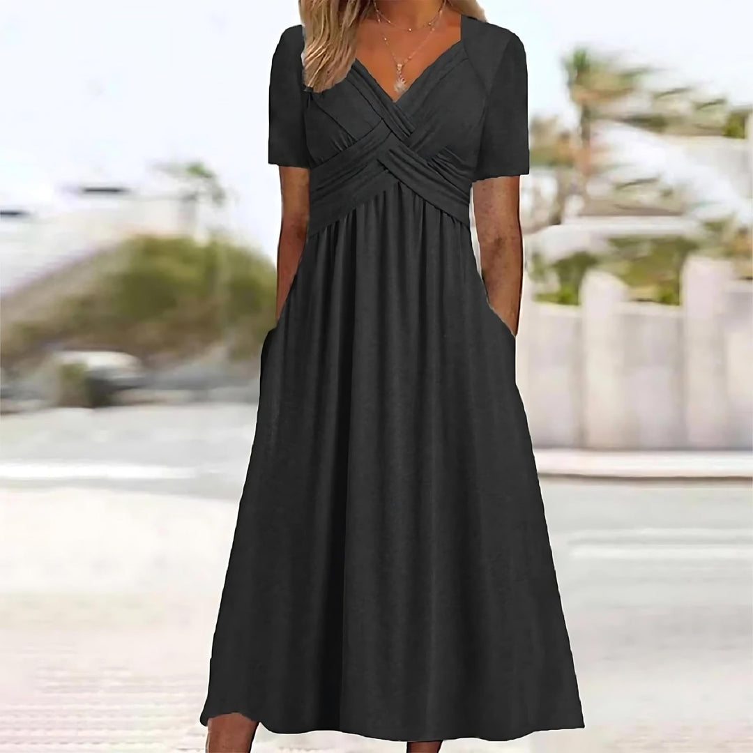 Isadora | Elegant A-Line Midi Dress
