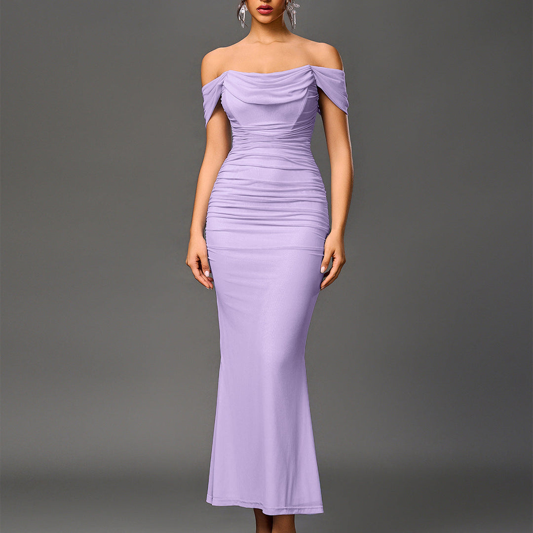 EUNOIA | Elegant Off Shoulder Backless Mermaid Dress