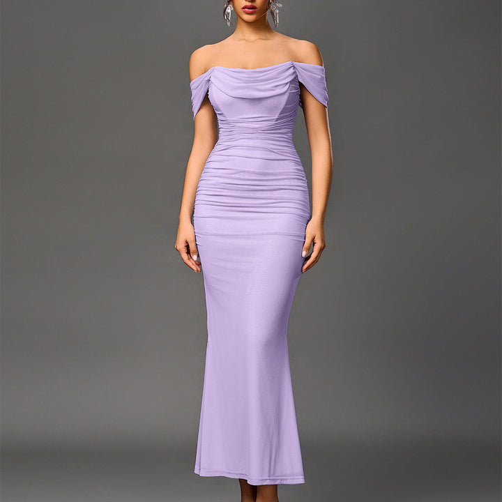 EUNOIA | Elegant Off Shoulder Backless Mermaid Dress