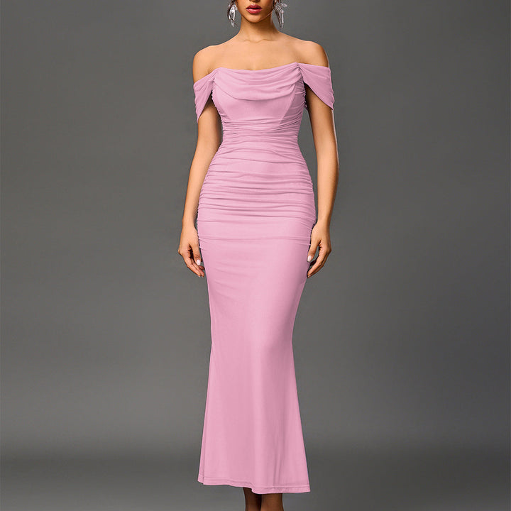 EUNOIA | Elegant Off Shoulder Backless Mermaid Dress