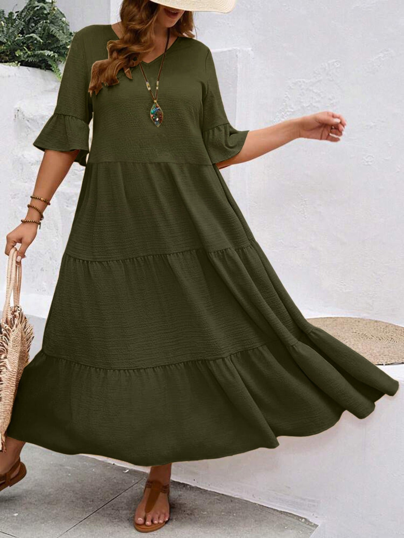 Olive (Almost sold out) / 5XL (22-24)