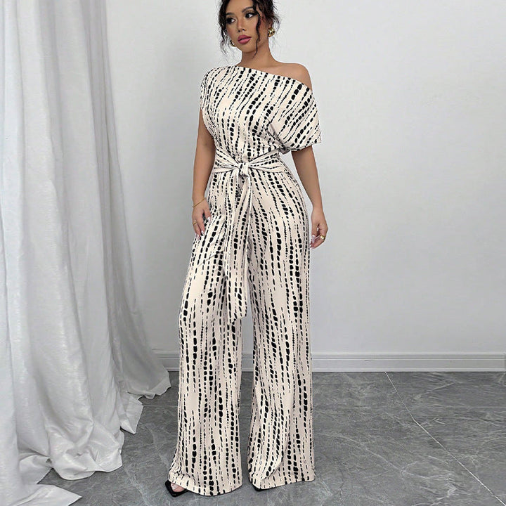 Kendra | Classy Wide-Leg Oblique Strap Jumpsuit