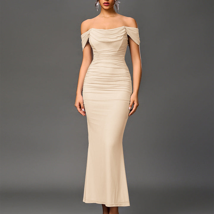 EUNOIA | Elegant Off Shoulder Backless Mermaid Dress