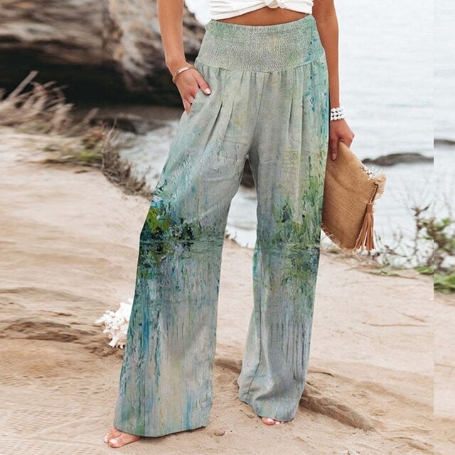 Women's Pants | Wide-Leg Floral