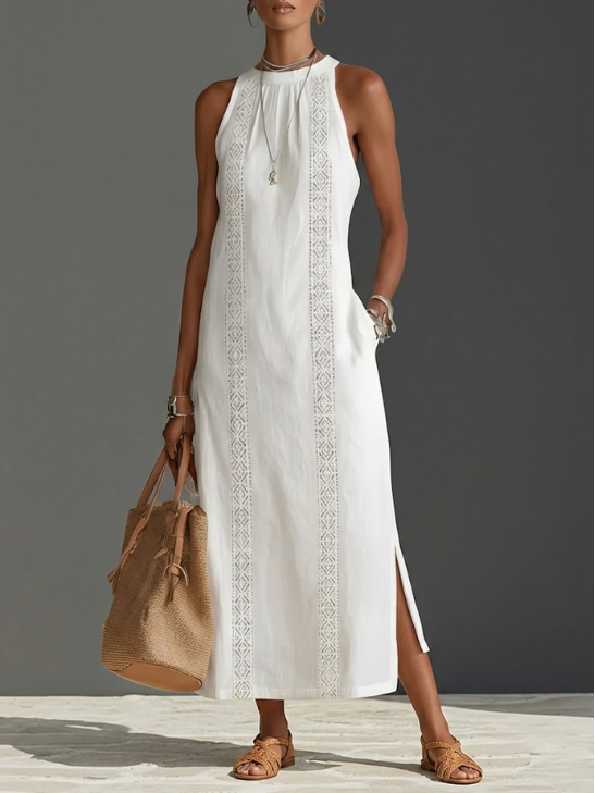 Camille | Timeless Linen Midi Dress