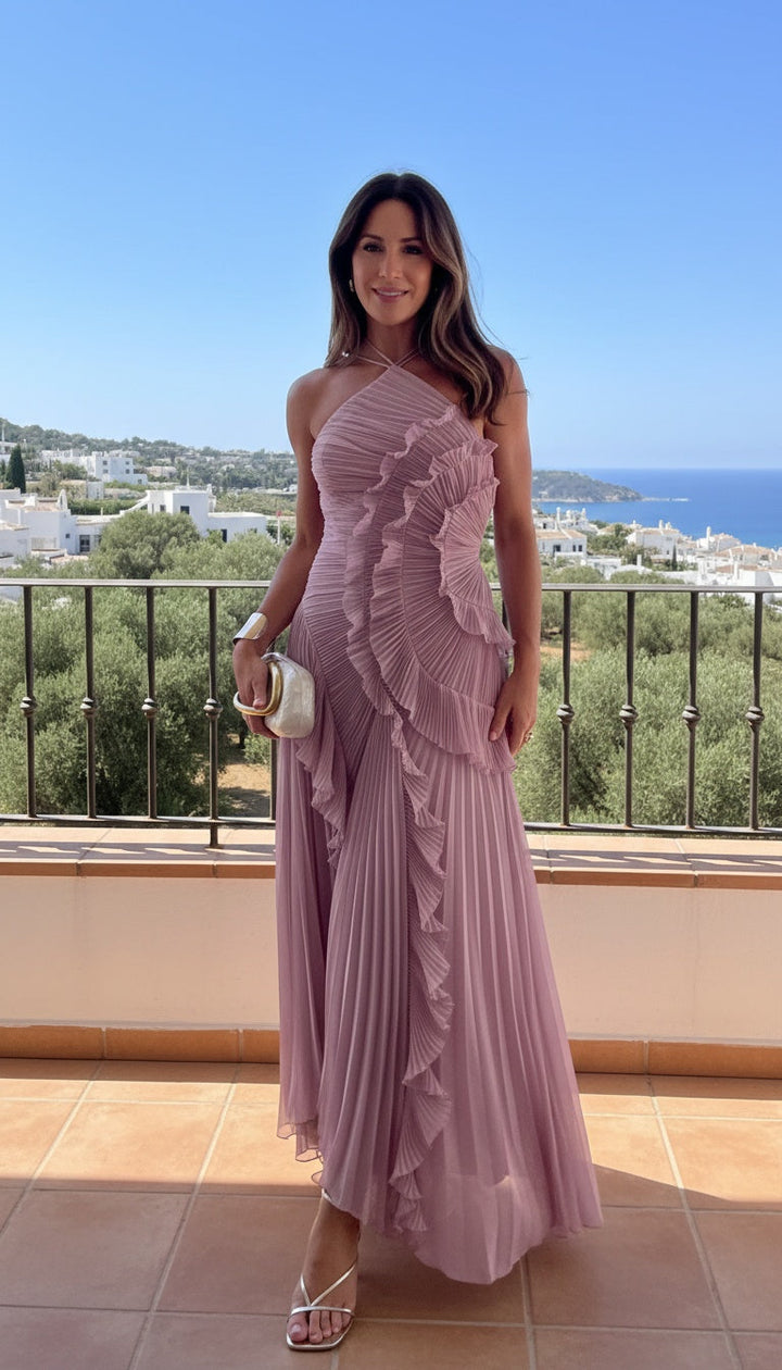 Rosalie | Pleated Long Dress