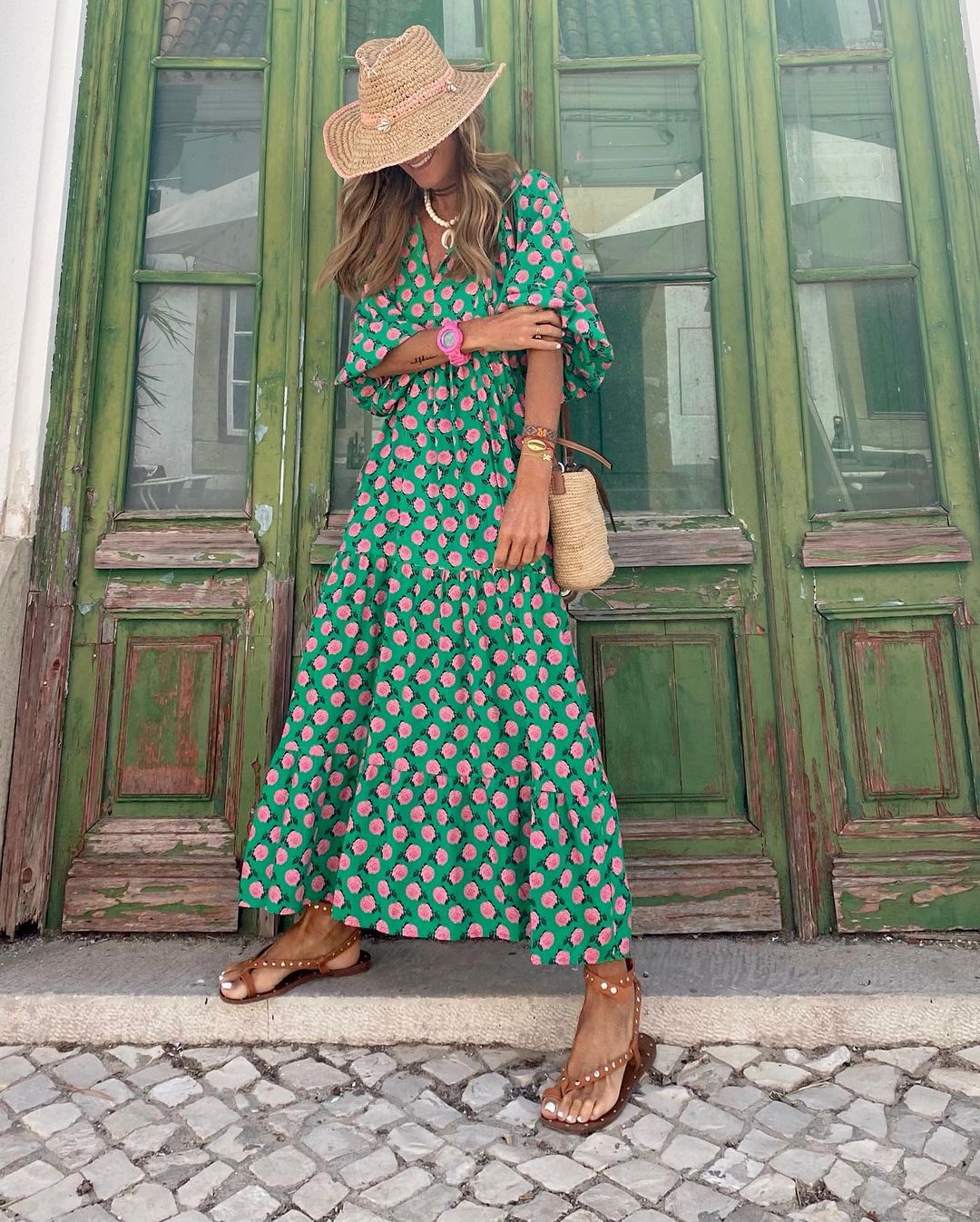 Maxi dress in boho style