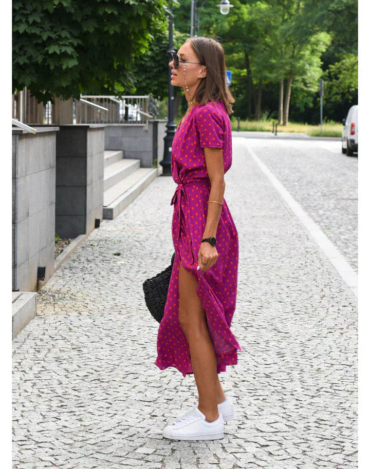Camille | Elegant V-Neck Wrap Dress