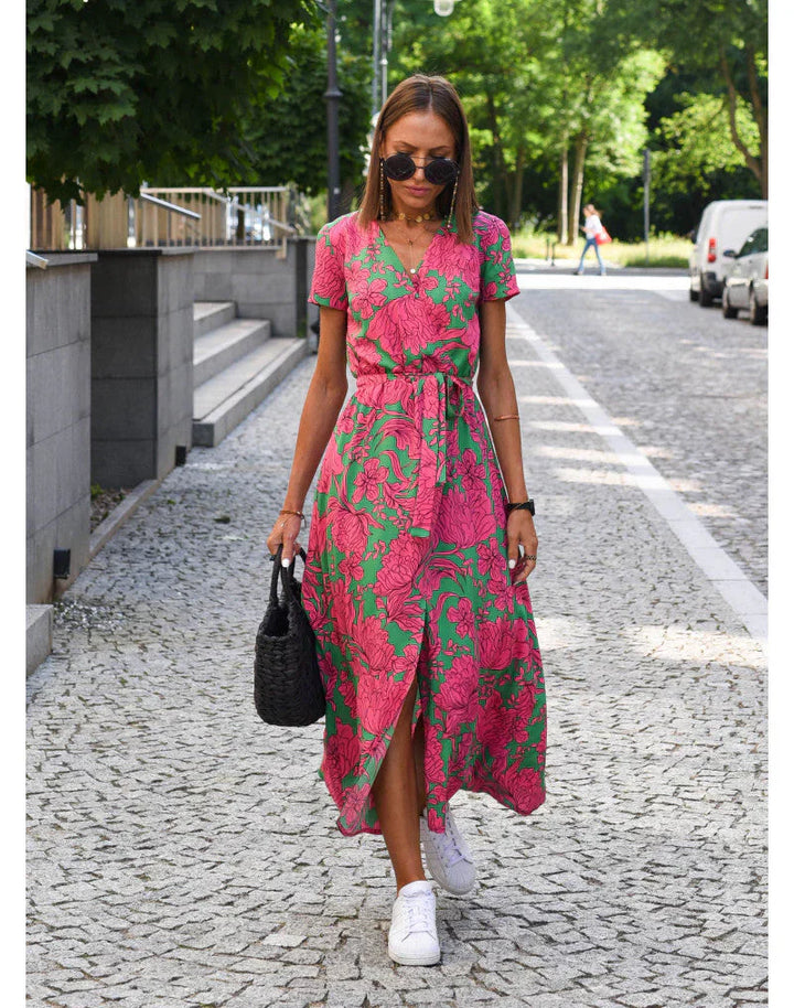 Camille | Elegant V-Neck Wrap Dress