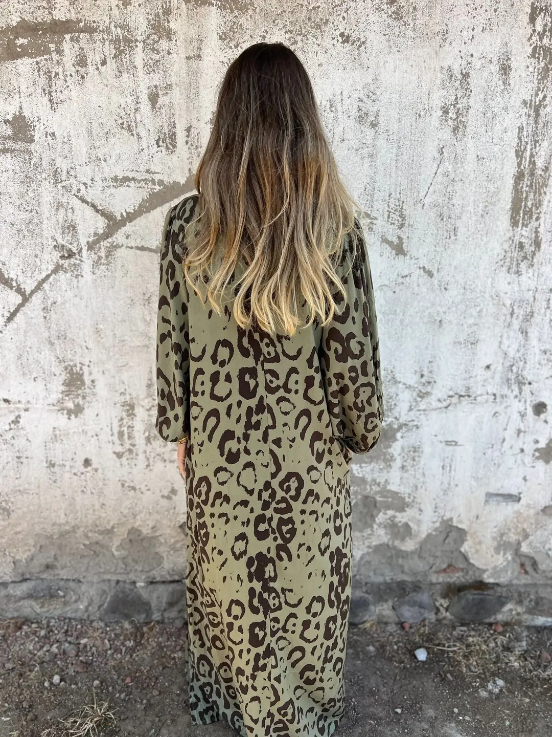 Summer dress with leopard print