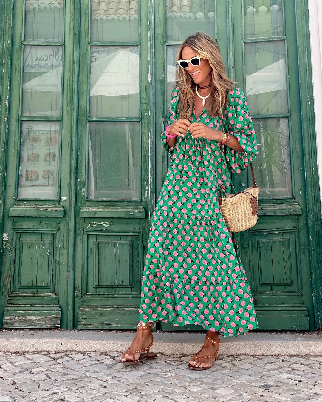 Maxi dress in boho style