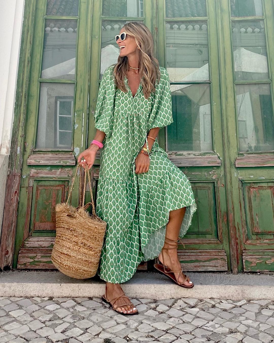 Maxi dress in boho style