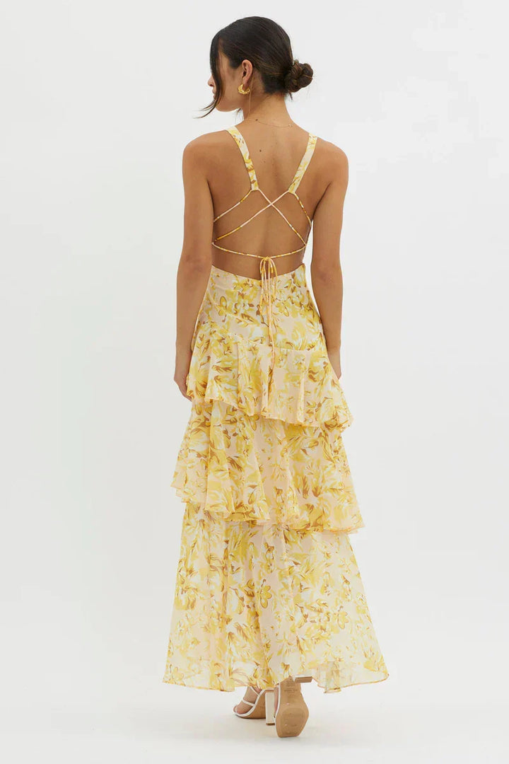 Freya | Elegant floral midi dress