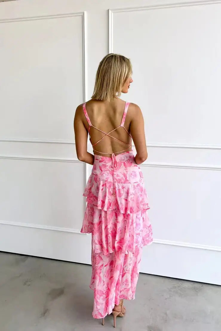 Freya | Elegant floral midi dress