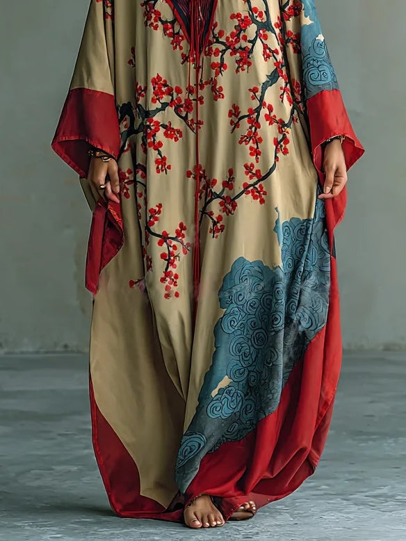 Sakura | Blossom Batwing Maxi Dress