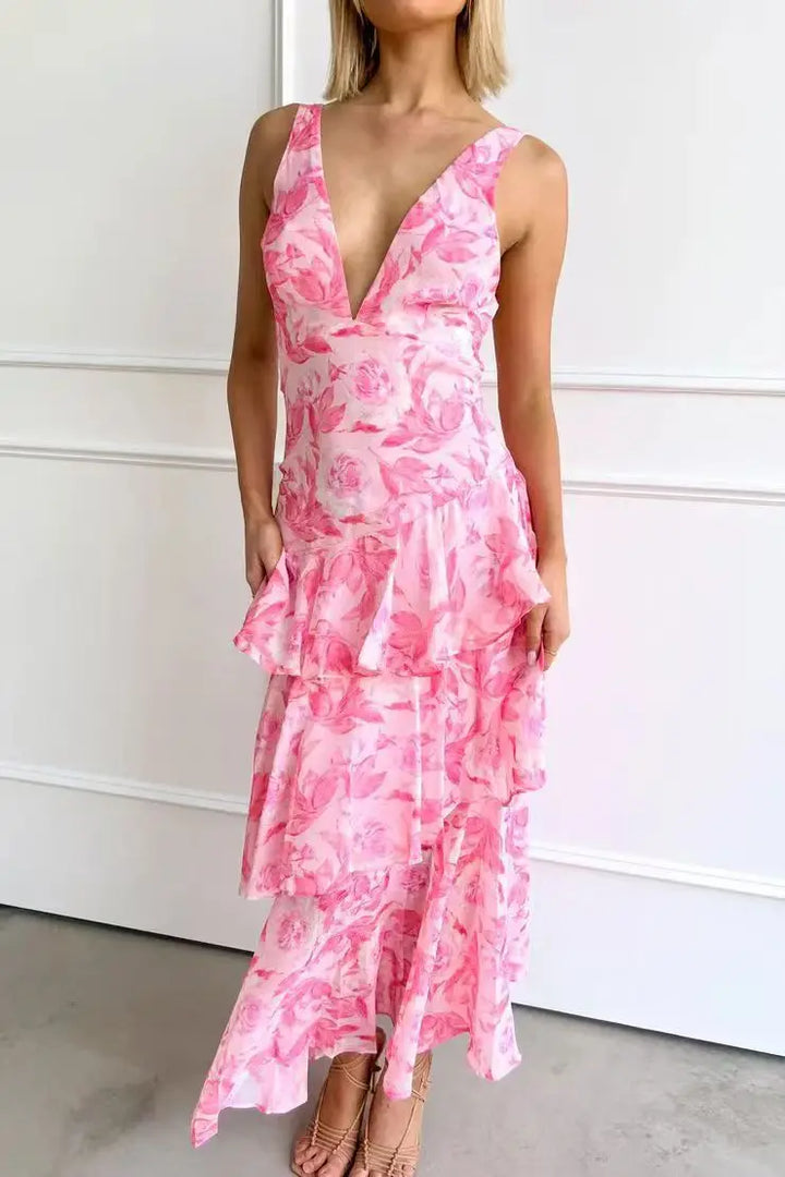 Freya | Elegant floral midi dress