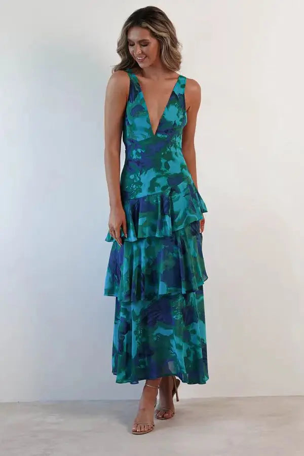 Freya | Elegant floral midi dress
