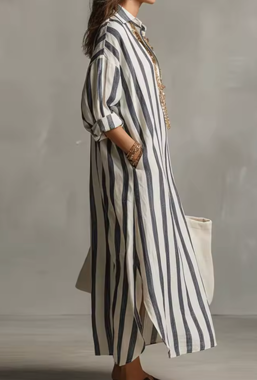 Hazel | Striped Maxi Dress